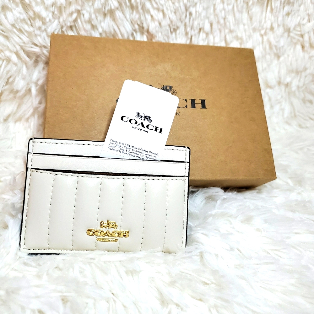COPY - Coach with Linear Quilting card case